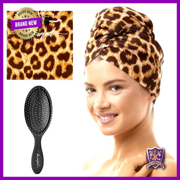 Microfiber Hair Towel Wrap Fast Drying Gentle Detangling Kids Women Travel
